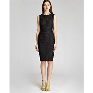 Reiss Black Sleeveless Sheath Dress